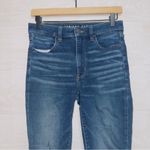 American Eagle  Next Level Stretch Women's Dark Blue Super High Rise Jegging Jean Photo 3