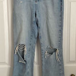 PacSun ‎ Women's Dad Jeans Size 27 Light Wash Distressed Button Fly Photo 0