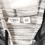 Cato Plus Size 18W 20W Jacket Gray Knit Hooded Pockets Raw Full Zip 1463 Photo 6