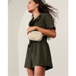 Avenue NWOT Athleta  Drawstring Elastic Waist Romper in Olive Green Size Large Photo 6