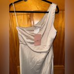 BHLDN Elegant One-Shoulder Cream Dress NWT Photo 4