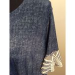 Ellen Wever Midi Dress Plus size 2x Soft Denim Color Lace Print Blue Photo 3