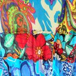 Sacred Threads  Vibrant Blue and Green Maxi Skirt size Medium Photo 3