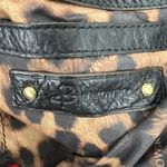 B Makowsky Genuine Black Leather Tote Large Shoulder Bag Purse Gold Hardware Photo 8