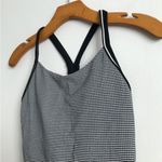 Lululemon  athletica Ujjayi Power Y Tank Top Black/White Size 6‎ Medium Support Photo 5