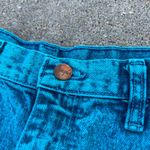Wrangler 80s acid wash neon teal high rise taper ankle wedgy fit cowgirl jeans Photo 3
