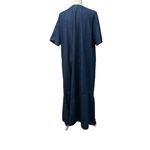 Vintage Donna Denim Maxi Dress Tulip Floral Embroidered Rhinestones Cottage Core Blue Size undefined Photo 4