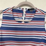Tommy Hilfiger  peplum Tank Top Blue and Red Striped SMALL Photo 5