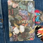 Valentino Jamaica Butterfly Denim Shorts Blue Medium Wash Size‎ 24 NWT Photo 8