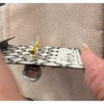 Laundry by Shelli Segal Pearl & Pink/Peach Square Stone Drop Earrings Photo 2