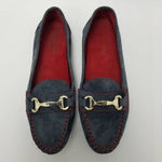 Cynthia Rowley Womens Seeker Driving Loafer Flat Shoes Blue Leather Slip On 9.5M Photo 3