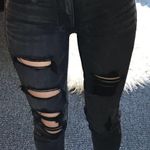American Eagle Outfitters Black Super Ripped Jeans Size 6 Photo 0