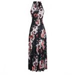 Styleword Women’s Summer Floral Halter Maxi Semi Photo 1