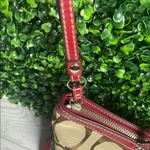 Coach Red and Tan Signature Tote Bag Photo 2