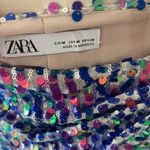 ZARA mermaid shirt sequins skirt size M ruffles and pleated details Photo 2