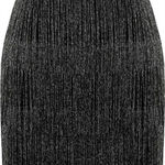 ✨ Maner Women’s Black Silver Fringe Mini Skirt Large NWT Concert Photo 0