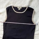Petite Sophisticate Womens Tank Top Size S Black Round Neck Sleveeles Casual Photo 4