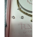 NIB The Fun Moms Tennis Club Evil Eye Bracelet 2 Earrings Set Silver Plated Photo 3