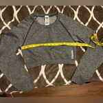 Gymshark Adapt Marl Seamless Long Sleeve Crop Top | Size: L | Gray Photo 5