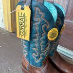 Corral  Brown and Teal Western Boots size 8.5 Photo 3