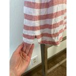 BeachLunchLounge  Linen Striped Red White Shift Mini Dress | Womens M Photo 4