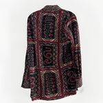 Farm Rio snake scarves pleated shirt XS Oversized Seersucker Graphic Top Photo 10