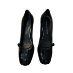 Stuart Weitzman Oneup Black Patent Leather Mary Jane Style Size 8 Pumps. Photo 1