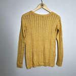 American Eagle  Yellow Knit Zipper Crewneck Sweater Photo 4