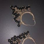 Black Bead Vintage  Dangle Earrings Photo 1
