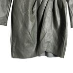 Saylor Veronicka Sage Green Faux Leather Faux Wrap Long Sleeve Mini Dress Sz XS Photo 8
