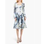 New! Komarov Long Bell Sleeve Charmeuse & Chiffon A Photo 12