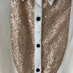 Jealous Tomato Sheer button down blouse size Small Photo 1