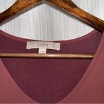 Loft Red Short Sleeve Relaxed Blouse Photo 2