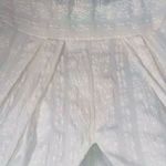 ISSUP Studios White Textured Dress Long Sleeve Flutter Skirt Size M Photo 5