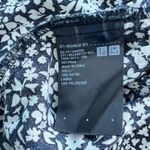 Uniqlo dress size Extra Small midi black cream floral slit 90s Photo 7
