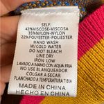 &merci &merci Blue Brown Floral Quarter Zip Knit Sweater Cozy Casual Statement M Photo 3