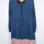 Anthropologie Holding Horses x Blue Dip Dye Tassel Dress Size 10 Photo 1