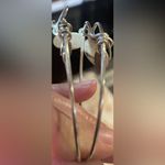 ALEX AND ANI  Charm Bangle Bracelets “Because I Love You” and “Love” Silver tone Photo 2