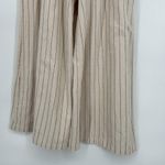 Altar'd State Cropped Jumpsuit Beige Pinstripe Bow Back Sleeveless Size M Photo 5