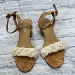 Johnny Was Braid Block Heel Size 8.5 Colorful Ankle Strap Raffia 2.5" Photo 2