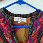 Label Rita Kumar 100% Silk Floral Flutter Embroidered Flowy Boho Traditional Top Purple Size 2 Photo 1