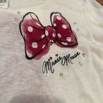 Disney Size Medium Parks Minnie Mouse Bow Light Weight White Pink Sweater New Photo 2