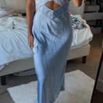 Hello Molly  Satin Blue Dress Photo 2