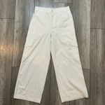 Madewell  Women's Size 27 Ecru Wide Leg Crop Utility Cargo‎ Pants Photo 1