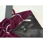 Lulus Party Era Magenta Sparkly Lace-up Pleated Skater Dress MEDIUM NWT Party Photo 9