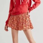 Free People Say It's So Cotton Shorts In Pink Floral Combo Size Small Photo 0