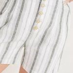 Anthropologie • linen cotton high waist striped beach goer shorts Photo 2