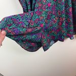 Summersalt The Silky Luxe Ruffled Romper Sz Small Floral Cover Up Beachy Resort Photo 3