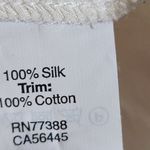 Madewell ‎ Blouse Silk Size XS Quilted Long Sleeve Top Ivory Photo 8