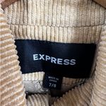 EXPRESS  Jacket Womens Mustard Yellow Tan‎ Funnel Neck Corduroy Size 7 8 Photo 1